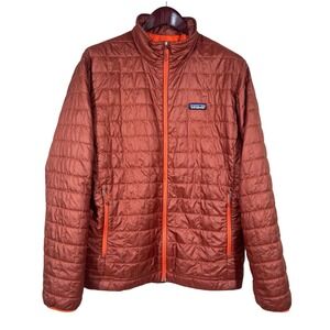 Patagonia Nano Puff Jacket Mens L Brown lightweight Primaloft Quilted DWR